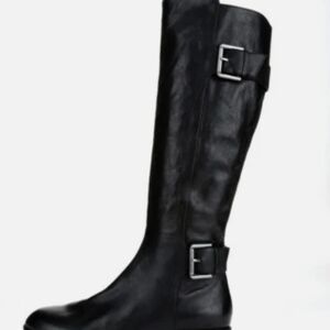 Via Spiga Black Over the Knee Boots
